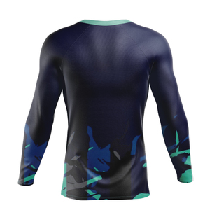 BJJ MMA Short Sleeve Rashguard Compression Shirt Custom Digital <b>Print</b> Eco Friendly Breathable <b>Surf</b> Swim Sportswear - Product Image 2