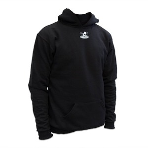 Sudadera con Capucha Negra para Hombre con Estampado de Bandera Blanca, Corte Regular, Informal, de Algodón Tejido, para Otoño - Product Image 4