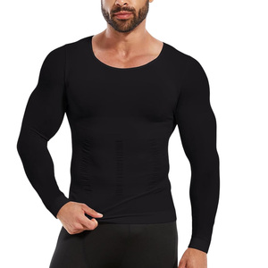 T-shirt de compression à manches longues pour homme, logo personnalisé, séchage rapide, respirant, vêtements de sport pour la compétition et la salle de sport - Product Image 1