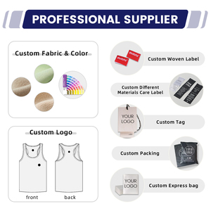 Débardeur de sport moderne sans manches pour homme, respirant, léger, doux, séchage rapide, style vintage, avec logo brodé sur le devant - Product Image 5