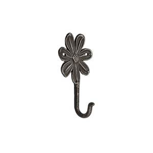 Antique Black Metal Floral <b>Wall</b> Hook Decorative Wrought Iron Single Coat Hat Towel <b>Wall</b> Mounted <b>Hanger</b> Hardware for Home <b>Decor</b> - Product Image 1