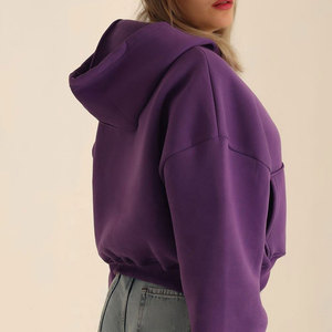 Sudadera con capucha pesada unisex personalizada de fábrica OEM, sudaderas de algodón personalizadas para mujer, sudaderas con capucha oversize de hombro caído - Product Image 2