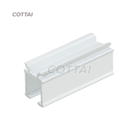 Riel para Cortinas con 6 Ruedas, Componente Principal Derecho, Color Blanco
