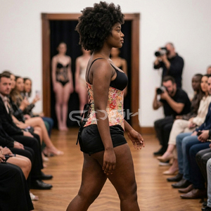 <b>Underbust</b> Steelboned Extreme Curvy Waist Training And Fashion Wear Printed Cotton Corsets / Custom Prints Available - Product Image 3