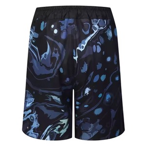Pantalones Cortos Deportivos MMA para Hombre, Estampado Abstracto Negro y Azul, Sublimación, Secado Rápido, Corte Regular - Product Image 1