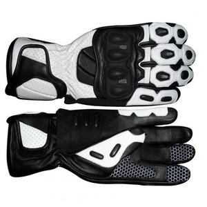 Guantes de Motociclismo de Cuero, Protección Completa para los Dedos, Transpirables, con Cierre de Hebilla, Antideslizantes, para Conducción al Aire Libre - Product Image 6