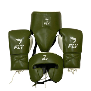 Conjunto de equipo de boxeo de piel de vaca 100% para adultos, personalizado, profesional, para entrenamiento de boxeo, con guantes protectores. - Product Image 3