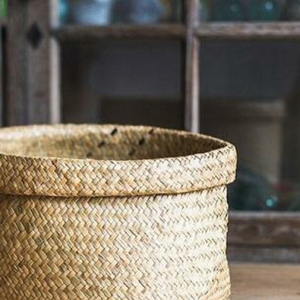 New Arrival Eco-Friendly Rustic Seagrass Decorative Basket Handmade Multifunction Storage Organizer for Laundry Storage - Product Image 3