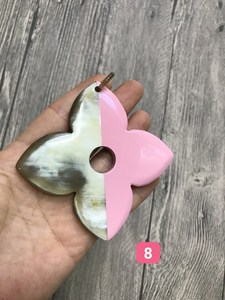 สร้อยคอจี้เขาสัตว์จี้เขาควายเขาเครื่องประดับจี้ดอกไม้เครื่องประดับควายเขา - Product Image 5