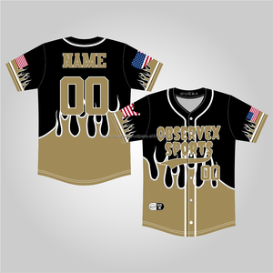 เสื้อซอฟต์บอลแบบกำหนดเอง พิมพ์ลายแบบซับลิเมชั่น เสื้อเบสบอลสำหรับทีม ชุดเบสบอลแบบซับลิเมชั่น - Product Image 1