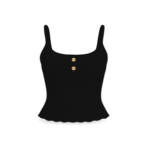 เสื้อกล้ามถักทรงเข้ารูปสำหรับผู้หญิง แต่งกระดุม ผ้าระบายอากาศยืดหยุ่น ทันสมัย ขายส่ง - Product Image 1