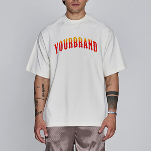 เสื้อยืดโอเวอร์ไซส์คุณภาพสูง พิมพ์ลายสกรีน 100% ผ้าฝ้าย ทรงดรอปไหล่ เสื้อยืดเบสิค ปักโลโก้ตามสั่ง สำหรับผู้ชาย - Product Image 1