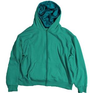 Men's Blue Full <b>Zip</b> <b>Hooded</b> Fleece Sweatshirt Regular Fit Solid Color Autumn Wear Knitted Polyester Hoodie - Product Image 6