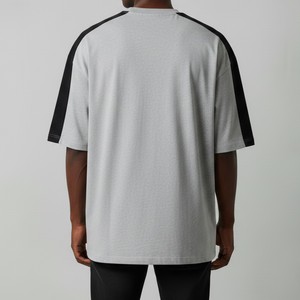 T-shirt oversize pour homme, jersey uni sur le devant, coton très demandé, coupe ample, streetwear décontracté, respirant, léger, tenue tendance - Product Image 3