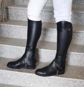 Horse Riding Leather Material OEM ODM Cheap Wholesale Best Quality Equestrian Safety Western Style Customizable <b>Half</b> <b>Chaps</b> for - Product Image 1