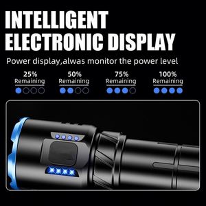 CITICITY <b>Rechargeable</b> Tactical Flashlight EDC with Clip, 2400LM Portable Flashlights with Hammer 5 Modes with 3800mAh Battery - Product Image 5