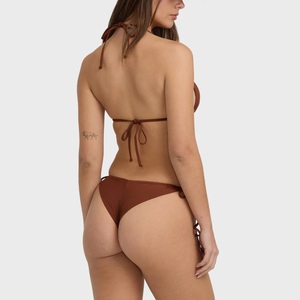 Conjunto de Bikini Triangular con Cuello Halter para Mujer, de Secado Rápido, Transpirable, con Cuentas, Colores Vibrantes, Traje de Baño de Dos Piezas para Playa, Piscina o Fiesta - Product Image 5