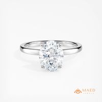 Bague de fiançailles solitaire ovale en moissanite plaqué or en argent sterling 925, sertie à griffes, bijoux fins pour femme, idéale pour anniversaire ou fête