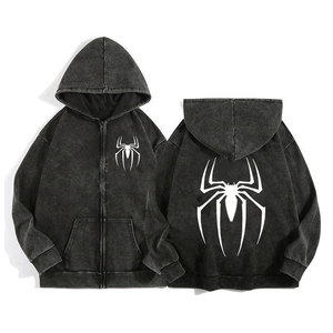 Sudadera con Capucha Oversize Harajuku Wearpex Unisex de Algodón 100% con Cremallera Completa, Forro Polar, Estampado Gráfico Frontal, Cortavientos y Ecológica para Invierno - Product Image 5