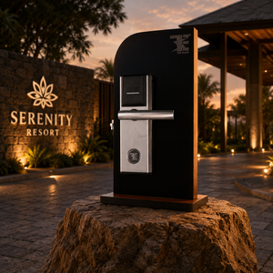 Cerradura RFID TES 301 SB Plateada, Cerradura Inteligente para Puerta de Hotel, Sistema de Control de Acceso con Tarjeta Electrónica para Hoteles, Resorts y Habitaciones - Product Image 1
