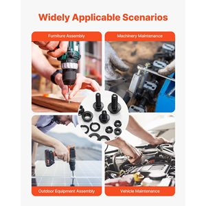 280 Pcs Alloy Steel Furniture Bolts Assortment Kit Metric Machine <b>Screws</b> & <b>Flat</b> Washers Multiple Sizes M6/M8/M10 - Product Image 3