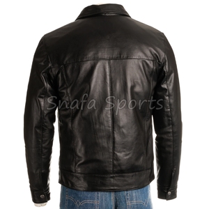 New Arrival OEM Manufacturer Custom <b>Men's</b> <b>Shearling</b> Leather <b>Jacket</b> For Sale In Wholesale High Quality Low Price - Product Image 4