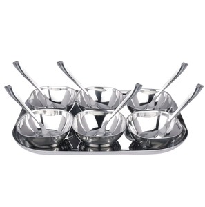 Tazón de Metal Hecho a Mano de la Más Alta Calidad, Acabado Pulido, Diseño de Ondas, Vajilla Moderna para Fiestas - Product Image 5