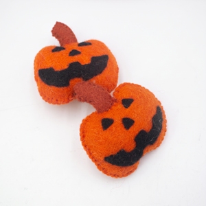 Fieltro y lana: Decoración infantil de Halloween con monstruo aterrador de calabaza - Product Image 3