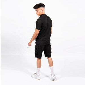 Conjunto de Pantalones Cortos Polo Casuales para Hombre, Talla Grande, Traje Deportivo Personalizado, Camiseta Polo de Manga Corta con Cierre, Transpirable, Estilo Urbano - Product Image 3
