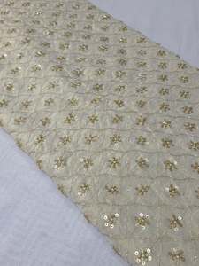 Tissu de broderie perlée haut de gamme, Tissu personnalisé, Tissu à sequins, Tissu dentelle, Vêtements de mode, Boutique de prêt-à-porter, Vente en gros, Fournisseur d'exportation - Product Image 2