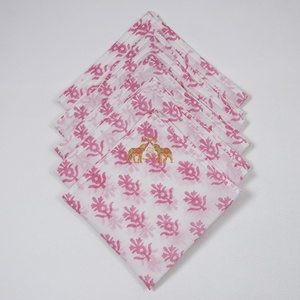 Venta al por mayor de servilletas de boda cuadradas personalizadas hechas a mano con estampado de bloques de algodón suave y ligero servilletas de cena para Hotel y uso doméstico - Product Image 3