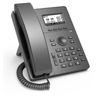 Téléphone IP VoIP SIP d'entrée de gamme ECG-IP100 avec 2 comptes SIP, voix HD, écran LCD 2,3 pouces et PoE en option pour usage professionnel