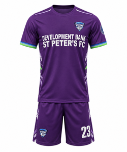 Ensemble de maillots de football pour hommes en gros, manches courtes, col rond, kits de football personnalisés, nouvelle tenue d'entraînement professionnelle pour femmes - Product Image 1