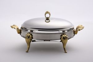 Stainless Steel 6Qt Chafing Dish Set 4 Pack <b>Buffet</b> <b>Server</b> with Glass Lid At Best Price - Product Image 5