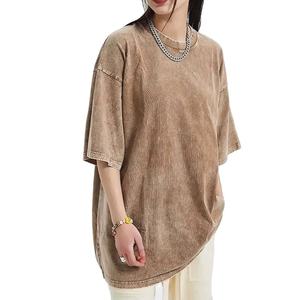Acid Wash T Shirt for Men Summer Outdoor Casual Breathable Eco-Friendly Wholesale - Product Image 6