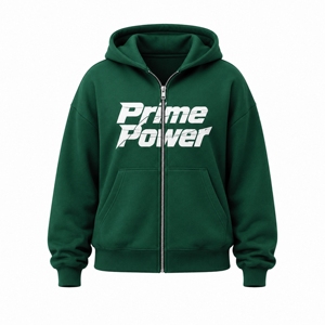 <b>Prime</b> Power Women's Green Fleece Hoodie Jogger Set Casual Two Piece Tracksuit Full Length Loose Fit All Season Streetwear Outfit - Product Image 3