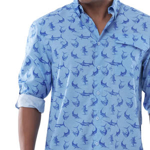 Chemise de pêche d'été légère personnalisée à manches longues, protection solaire UPF 50+, coupe-vent, séchage rapide, design tactique à boutons sur le devant - Product Image 5