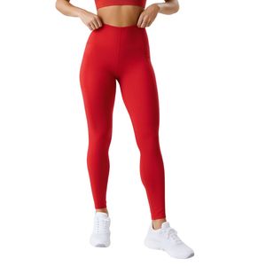 Leggings de sport tricotés pour femmes, taille haute élastique, couleur unie, respirants, sans couture, séchage rapide, pour yoga et fitness, vente en gros personnalisée - Product Image 1