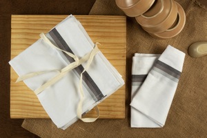 100% Cotton Eco-Friendly Woven Striped Quick-Dry Custom <b>Label</b> Machine Washable Square <b>Kitchen</b> Towels From Tamil Nadu - Product Image 3