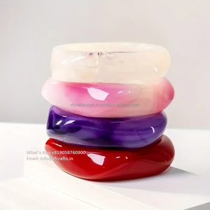 Hot Selling Customized Wide Resin Bangle Multi Color Bangle Colorful Cuff Resin <b>Bracelet</b> - Product Image 1