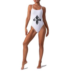 Traje de baño de mujer de talla grande al por mayor, una pieza, alta calidad, bajo pedido mínimo, color sólido, logotipo personalizado y etiqueta para trajes de baño de mujer - Product Image 4