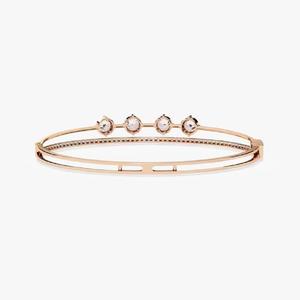 Silver <b>Rose</b> Gold Plated Moissanite Tennis Bracelet Oval Cut Channel Setting Geometric Design Trendy Unisex GRA Certified Party - Product Image 1