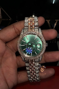 Reloj de Lujo para Hombre con Diamantes Moissanite de Alta Demanda, Piedras VVS, Colección de Joyería Hip Hop Disponible para la Venta - Product Image 4