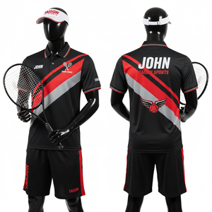 Uniforme de Tenis para Hombre de Alto Rendimiento, 150 GSM, Poliéster Interlock, Diseño de Paneles en Contraste Azul Marino y Amarillo, Sublimación, Logotipo Personalizado - Product Image 4