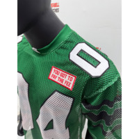 Camiseta de fútbol retro personalizada, camiseta recortada, Camiseta deportiva de gran tamaño para entrenamiento de equipos, camiseta de malla americana a la moda, camiseta de fútbol
