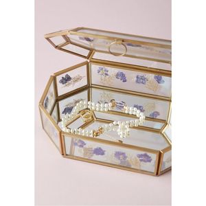 Vintage Floral <b>Glass</b> Jewelry Storage <b>Box</b> Decorative Gold Brass Trinket <b>Box</b> Transparent Jewelry Organizer for Rings <b>box</b> <b>Glass</b> <b>Box</b> - Product Image 5