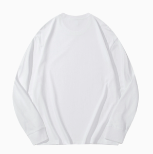 Men's Red Long Sleeve Cotton Jersey T-Shirt O-Neck Regular Fit Casual Solid Color - Product Image 2
