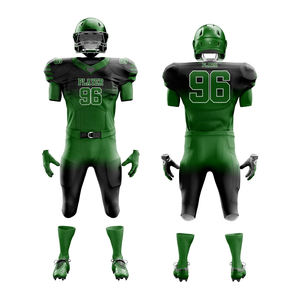 Uniformes de football américain personnalisés imprimés en gros, respirants, 100% polyester, manches longues, design unique, nom de l'équipe, grandes tailles - Product Image 1