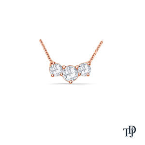 Colgante Solitario Redondo de Tres Piedras en Oro de 10K, Fabricante Mayorista y Minorista OEM - Product Image 1