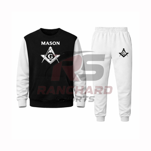 Sudadera con Capucha y Pantalones Deportivos de Felpa de Algodón con Logotipo Masónico Personalizado, Fabricante OEM, Sudadera con Símbolo Masónico al por Mayor, Impresión Personalizada - Product Image 1